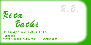 rita batki business card
